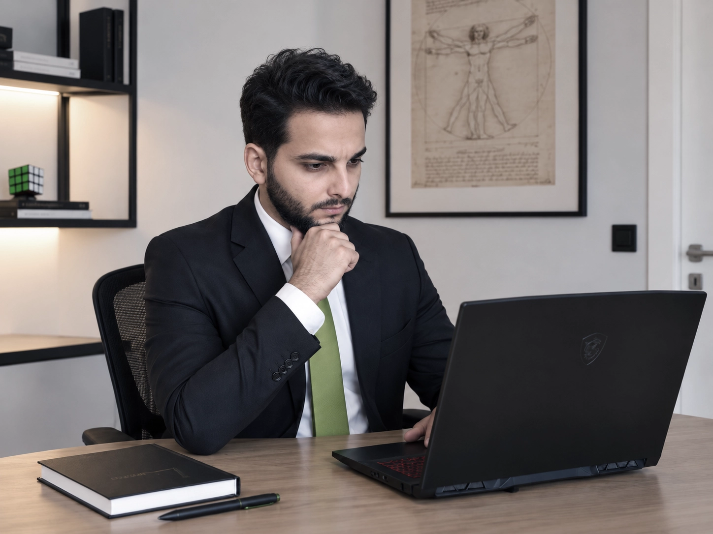 Alexandre Russo al lavoro al computer